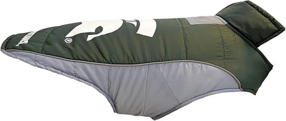 Pets First Collegiate Michigan State Spartans Puffer Vest for Dogs & Cats. Size Medium. Warm, Cozy, and Waterproof Dog Coat, for Small and Large Dogs/Cats.
