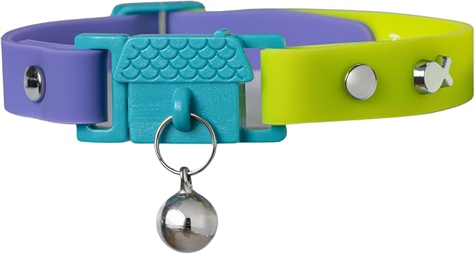 Kittyrama Cat & Kitten Collar - Cat Friendly Award Winner - Soft, Comfortable, Hypoallergenic, with Release Buckle - Seen in Vogue Magazine - Tahiti - Other Styles Available