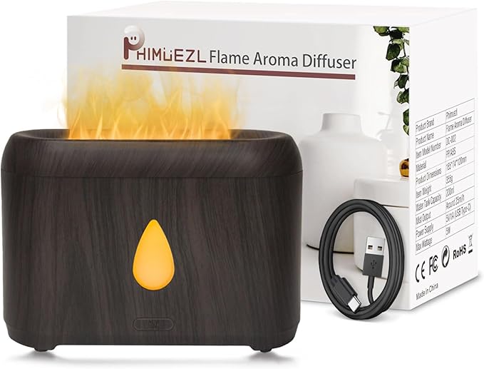 Flame Diffuser for Essential Oils, 200ml Ultrasonic Aroma Diffusers