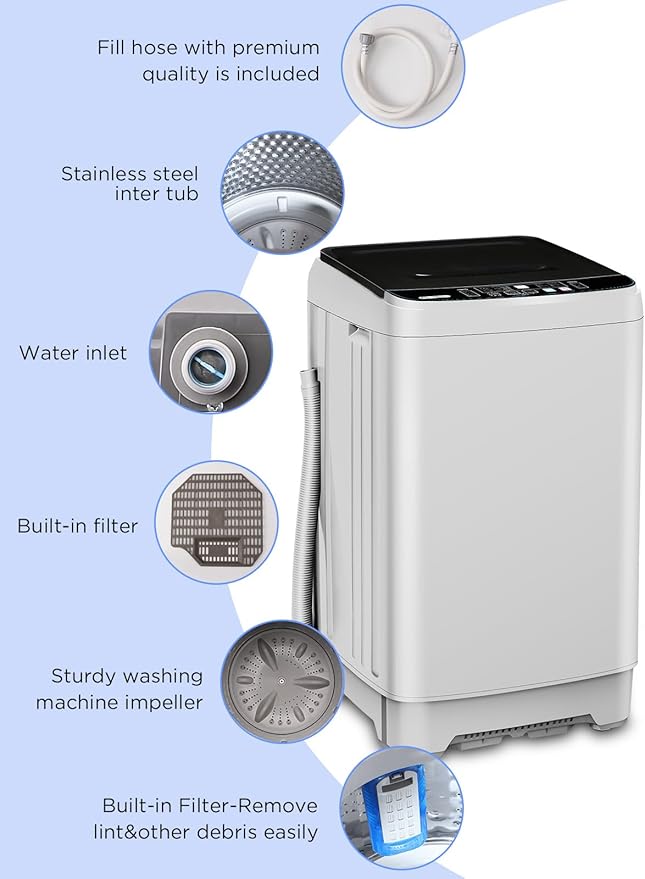 17.7 lbs Full Automatic Washing Machine