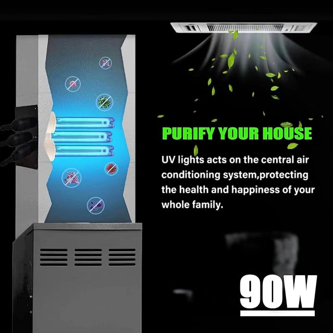 UV Light for AC System, UV-C lamp for Whole House, Germicidal Duct Uv Light