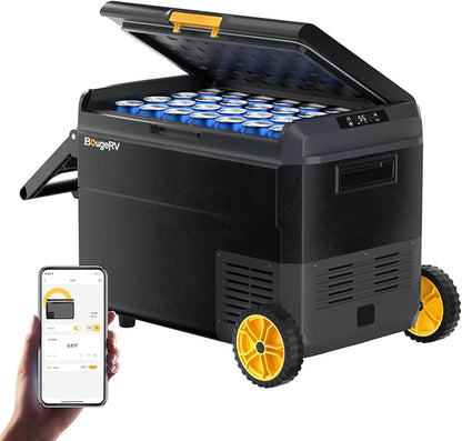 BougeRV 12 Volt Car Refrigerator, CRS 53 Quart Portable Fridge Freezer
