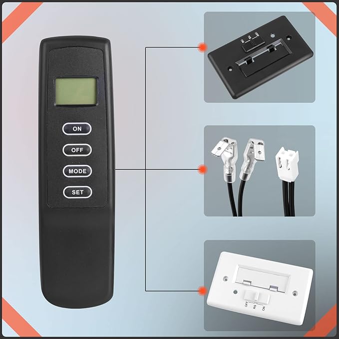Upgraded Fireplace Remote Control Kit, Fit