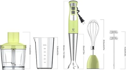 Immersion Hand Blender, UTALENT 5-in-1 8-Speed Stick Blender
