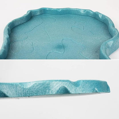 Reptile Food and Water Bowl, Plastic Feeding Plates for Turtle, Tortoise, Lizard, Chameleon, Iguana, Snake, Gecko