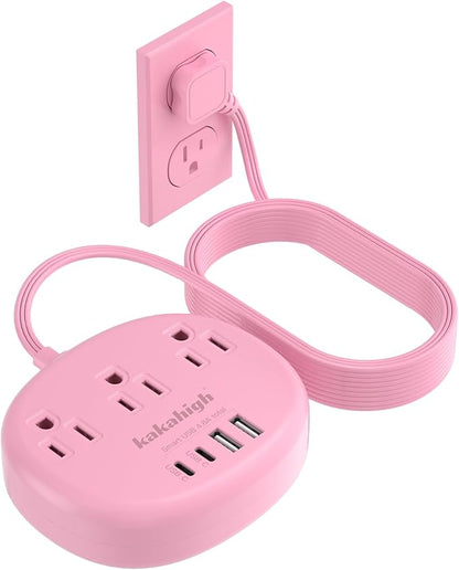 Pink Extension Cord - 10 FT Flat Extension Cord