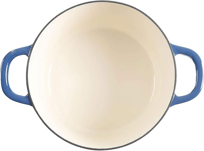 Crock-Pot Artisan 7-Quart Round Enameled Cast Iron Dutch Oven – Sapphire Blue