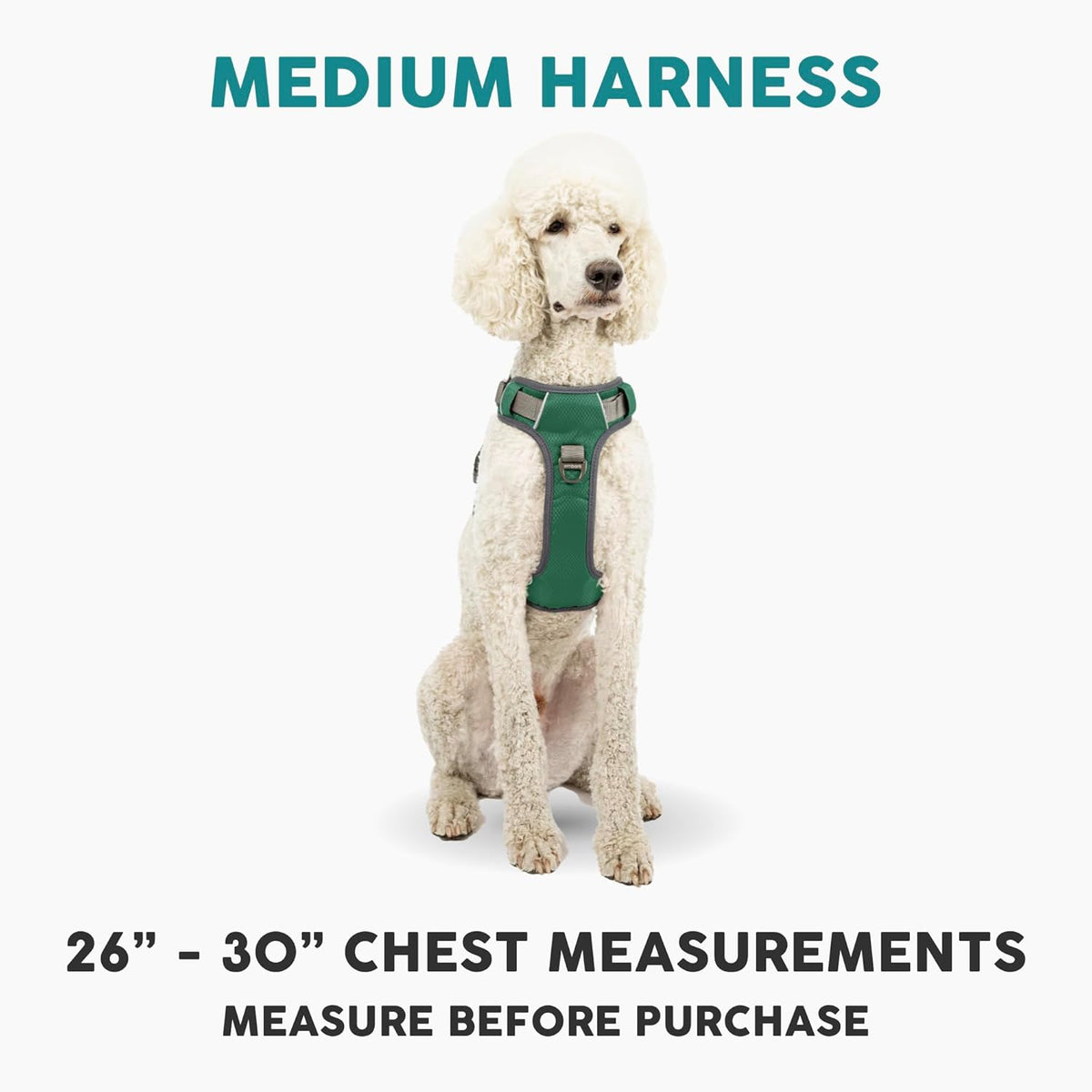 Embark Adventure Dog Harness, Reflective Trim No Pull Dog Harness Medium Sized Dogs - Military Grade Nylon, Front Clip with Gel Lined Handle.