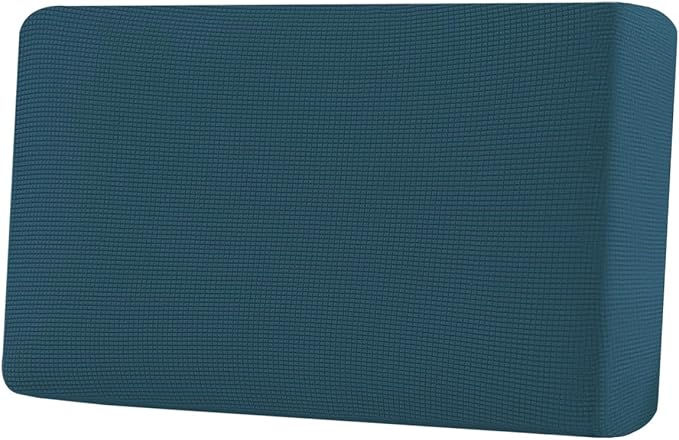 H.VERSAILTEX Super Stretch Individual Seat Cushion Covers Sofa Covers Couch Cushion Covers Slipcover Sets Thick Jacquard Textured Twill Fabric (1 Piece Loveseat Cushion Cover, Deep Teal)