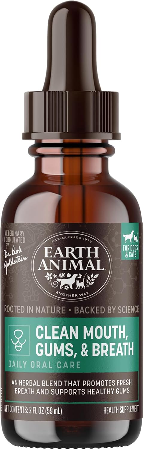 Earth Animal Herbal Remedies | Clean Mouth, Gums and Breath | 2 fl oz