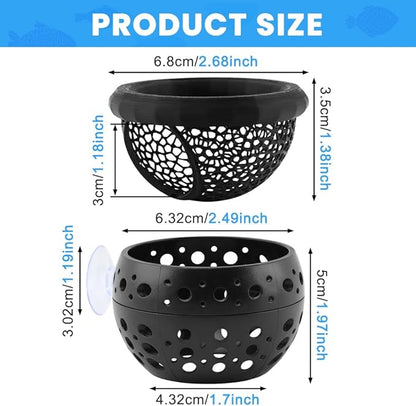 2pcs Floating Bettas Hide & Shrimp Cave Fhiny Bettas Tunnel Aquarium Fish Hideout Shrimp Cave Aquarium Decor for Small Fish(Color:Black)