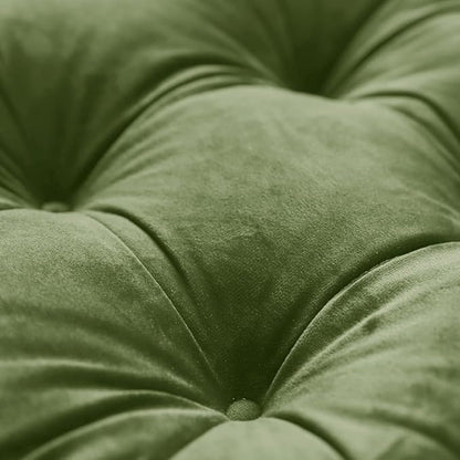 vctops Soft Velvet Chair Pads with Ties Comfy Solid Seat Cushion for Dining Chairs, Office Chairs, Hardwood Floors (Grass Green, 16"x16")