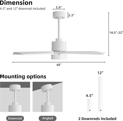 WINGBO 48 Inch DC Ceiling Fan