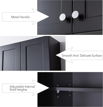 Matte Black Wall Mount Medicine Cabinet
