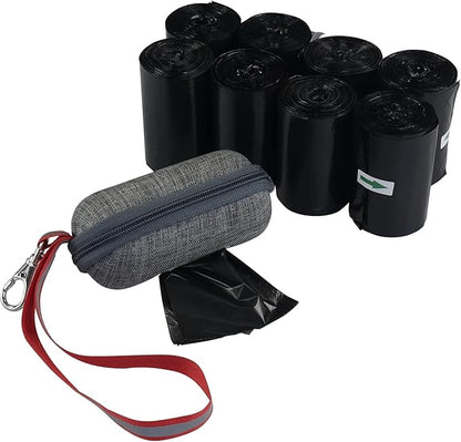 Ramddy 1400 Counts Dog Waste Bags with Dispenser, Dog Poop Bags 40 Rolls, Black