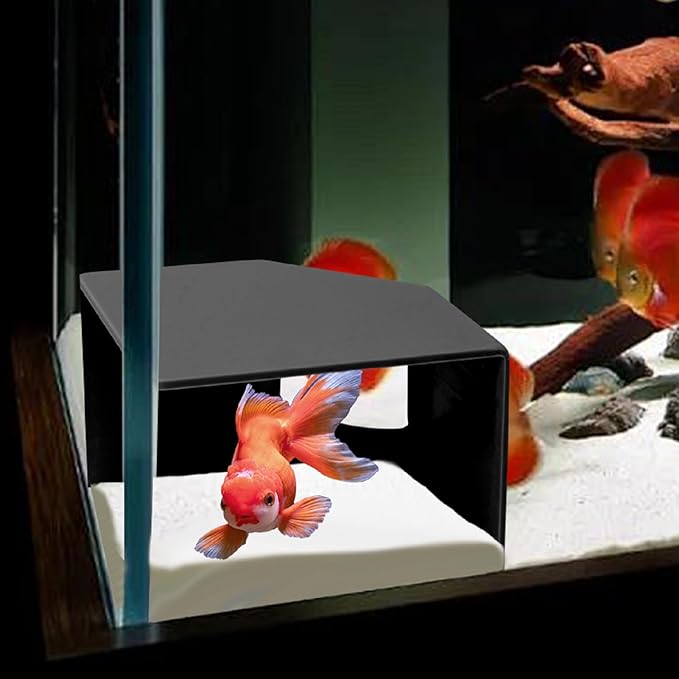 Aquarium Corner Cave Hide – Fish & Shrimp Tank Accessories, Axolotl Hiding Spot, Fish Hiding Cave, Natural Terrarium Decoration for Reptiles & Aquatic Pets