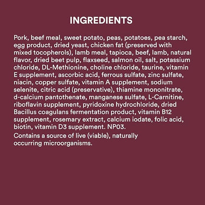 WholeHearted Grain Free Pork Beef & Lamb Recipe Dry Dog Food 25 lbs.