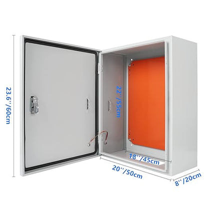 Cold Rolled Steel Electrical Box 23.6'' x 20'' x 8'' Indoor/Outdoor Thick