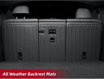 Backrest Mats for New 2025 2026 Tesla Model Y Juniper 5-Seats (Not fit Standard) All Weather TPE Rear Back Seat Covers Accessories Interior Black