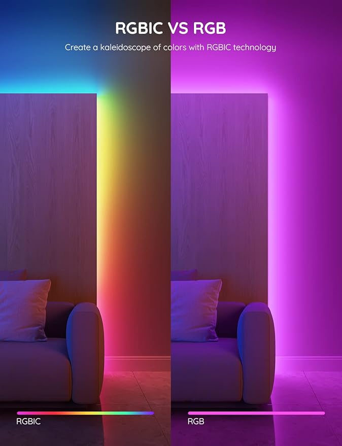Govee 100ft RGBIC LED Strip Lights, Smart LED Lights