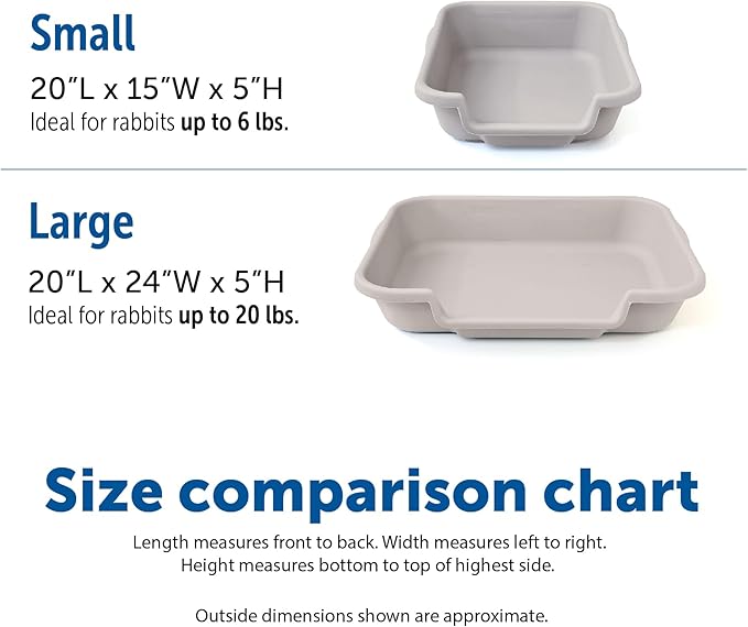 Bunny Go Here Rabbit Litter Box by Kit's Pet Pans Storybook Lavender Color Great for Ferrets Too! USA Made and 100% Warranty.