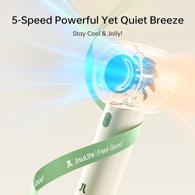 JISULIFE Portable Fan Christmas Gifts, 4000mAh Mini Handheld Fan