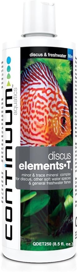 Continuum Aquatics Discus Elements-T - Minor & Trace Mineral Complex for Discus, Other Soft Water Species & Freshwater Fish, 250 ml