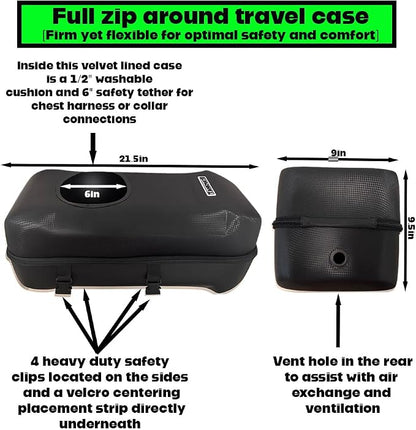 TankMate a Universal Gas Tank Mounted Motorcycle Dog Carrier for Small to Medium Size Dogs, scratchless Non-Slip Design, Waterproof Exterior, Velvet Lined Interior, Safe pet Transport
