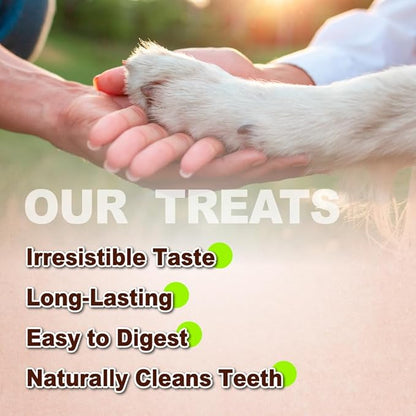 AFreschi Turkey Tendons for Dogs, USA-Sourced, Healthy Dog Treats, Rawhide-Free Puppy Chews, Long Lasting, All Natural, Hypoallergenic Dog Treats for Medium Breeds, 10 oz Pack Ring (M)