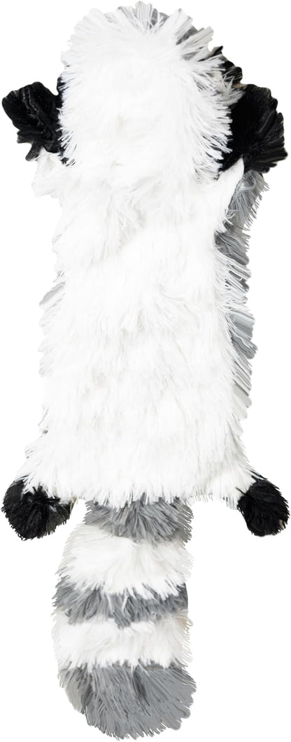 FGA MARKETPLACE Racoon Flat NO Stuffing NO Squeak Plush Dog Toy, Funny Style Will Entertain Your Pet for Hours, Recommended for Small and Medium Dog 21 INCH Long