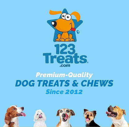 123 Treats Meaty Dog Bones, 100% Natural Knee Cap Beef Bone Dog Treats, No Additives, Made from Premium USA Grass Fed Beef, Tasty Long Lasting Chews for Dogs, Improve Oral Health, Pack of 3