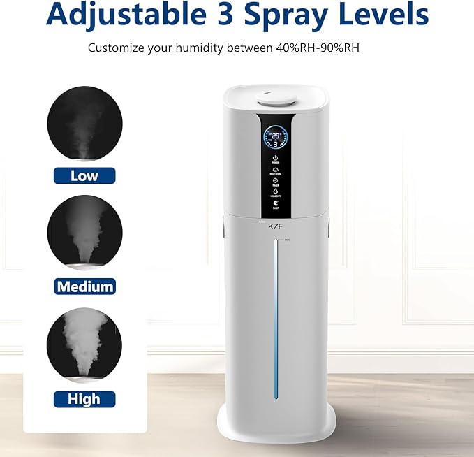9L Smart Humidifiers for Bedroom Large Room, 2.3Gal Cool Mist Top Fill Diffuser