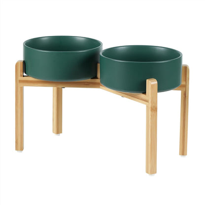 Ceramic Raised Double Bowls Set with Stand. Everyday comfort that fits naturally into your space.