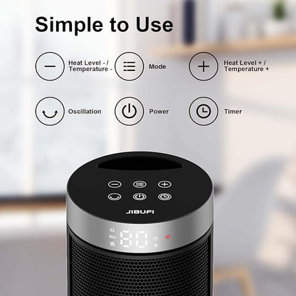 Ceramic Space Heater, Portable Indoor Heater