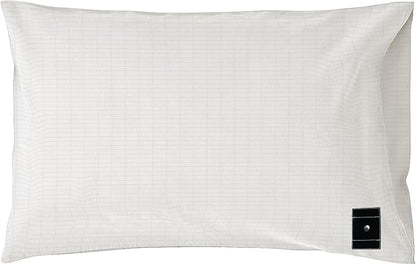Grounding Pillowcase with Grounding Cord, Grounding Pillowcase Queen Contains Silver Fibers, Conductive Cotton Grounding Pillow Case, Improve Sleep, Relieve Pain (20x30IN, White)