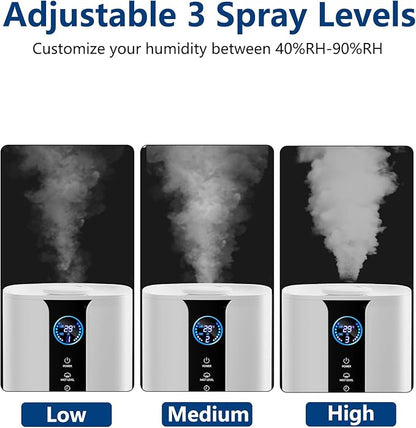 9L Smart Humidifiers for Bedroom Large Room, 2.3Gal Cool Mist Top Fill Diffuser
