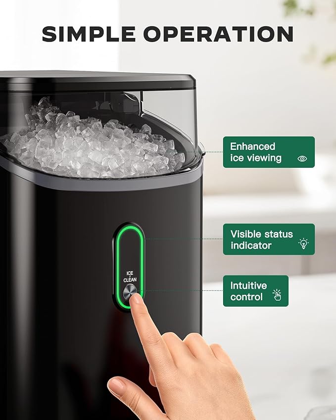 Silonn Nugget Ice Maker Countertop, Pebble Ice Maker