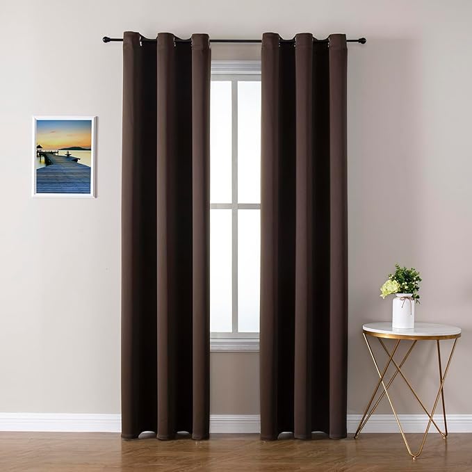 ChrisDowa Brownout Curtains 72 inches Long