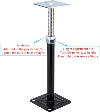 YXGJDP 2-Pack Lift Supports,Adjust Supports,Level Supports,Floor Jacks,Adjustable House Jack for The Floor,Mini Screw Jack- Post 9" to 13"