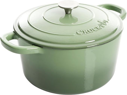 Crock-Pot Artisan Round Enameled Cast Iron Dutch Oven, Scarlet Red