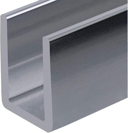 Brixwell SDCD38BS-CCP24 Brushed Stainless 3/8" Fixed Panel Shower Door Deep