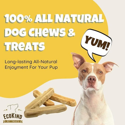 EcoKind Premium Gold Yak Cheese Himalayan Dog Chews, Healthy Dog Treats for Small Dogs, All Natural, High Protein Dog Chew, Chicken, Small - 16 Chews