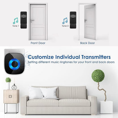 Wireless Doorbell, PHYSEN Classroom Door bell Chimes