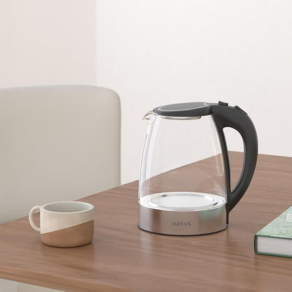 AZEUS Electric Kettle 1500W Cool Touch Tea Kettle Anti-scalding Design 1.8L