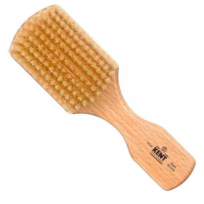 Kent OG4 Rectangular Beachwood Gentlemen's Hair Brush and Facial Brush for Beard Care - Exfoliating Natural Boar Bristle Brush for Mens Grooming, Hair Care, and Beard Straightener for Men's Skin Care