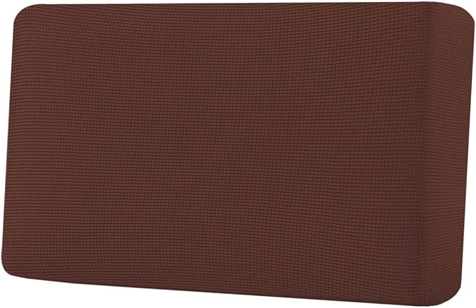 H.VERSAILTEX Super Stretch Individual Seat Cushion Covers Sofa Covers Couch Cushion Covers Slipcover Sets Thick Jacquard Textured Twill Fabric (1 Piece Loveseat Cushion Cover, Burnt Brick)