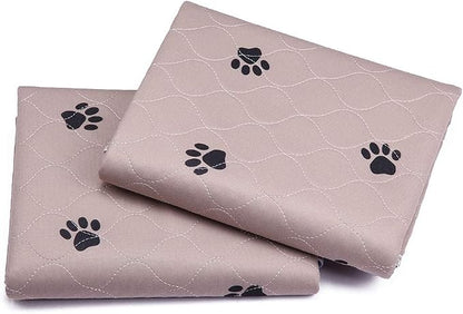 SincoPet Washable Dog Pee Pads with Puppy Grooming Gloves,Puppy Pads,Reusable Pet Training Pads,Large ,Waterproof Pet Pads for Dog Bed Mat,Super Absorbing Whelping Pads,48 Round Inch (Pack of 2)