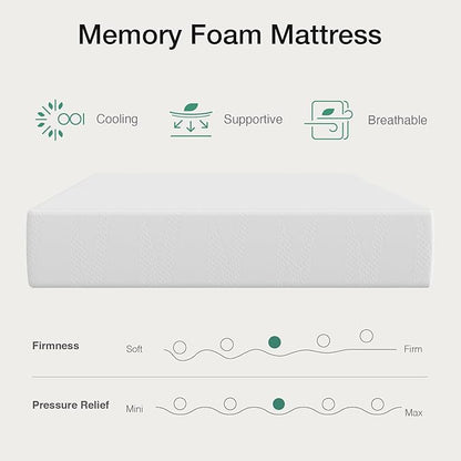 Novilla Twin Mattress for Kids, 5 Inch Twin Bed Mattresses in a Box, Gel Memory Foam Mattresses for Cooling Night Sleep, Pressure Relief, CertiPUR-US Certified