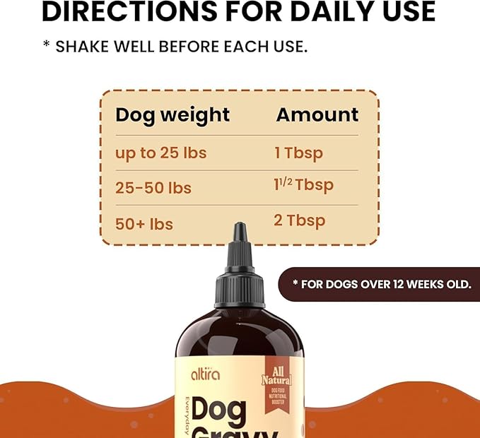 Everyday Dog Gravy Beef - Premium Wet Dog Food Gravy Toppers for Dry Food – Tasty & Nutritious with Essential Vitamins and Supplements – Hip and Joint Supplement