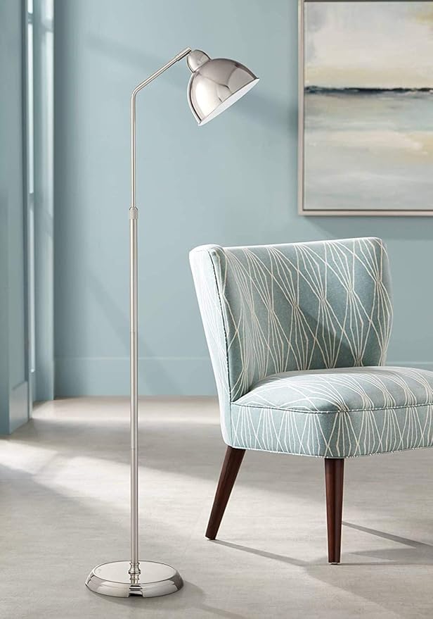 OttLite Covington Floor Lamp - Brushed Nickel, Adjustable Modern & Contemporary LED Light